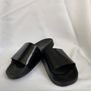 Black Slides Sandals